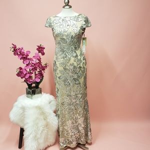 Calvin Klein Cowl-Back Evening Gown